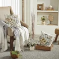 thumbnail image 1 of Vhc Brands Fall 16"X16" Creme Pumpkins With Foliage Pillow Cover 2 Holiday Decor, 1 of 6