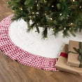 thumbnail image 1 of Vhc Brands Holiday Decor - Emmie White Ruffled Tree Skirt, 60", Red, 1 of 4