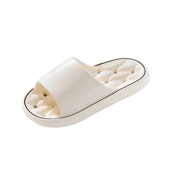 Vhkiploz Plus Size Cloud Slippers for Women Men Grid Embossed Platform Summer House Slides for Bathroom Beach Open Toe Soft Slippers for Indoor Outdoor