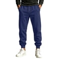 thumbnail image 1 of Vhkiploz Plus Size Taper Cuffes Trousers for Men's Solid Color Drawstring Daily Joggers Running Hiking Travel Pants, 1 of 9
