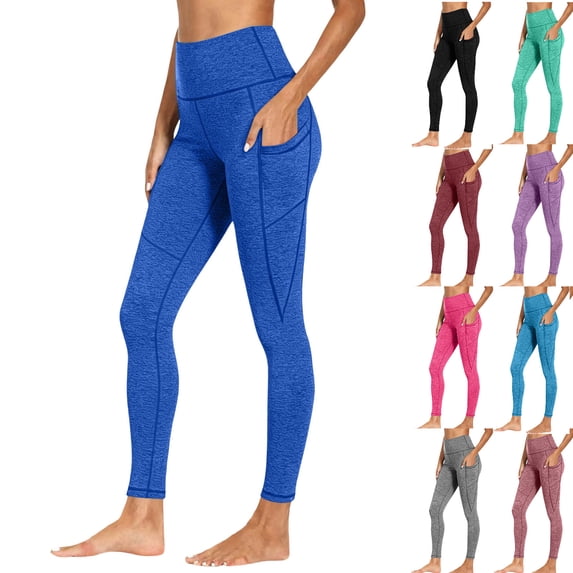 Vhkiploz Summer Plus Size Joggers for Women's Sporty Yoga Workout Athletic Pants Solid Color Elastic Running Trousers with Side Pockets
