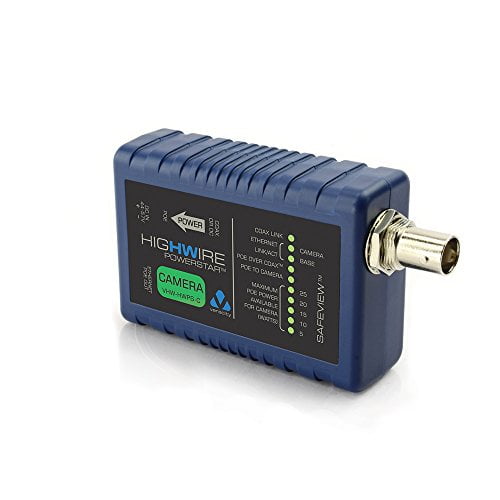 Veracity VHW-HWPS-C HIGHWIRE Powerstar Ethernet and PoE Over Coax Converter, Camera Unit