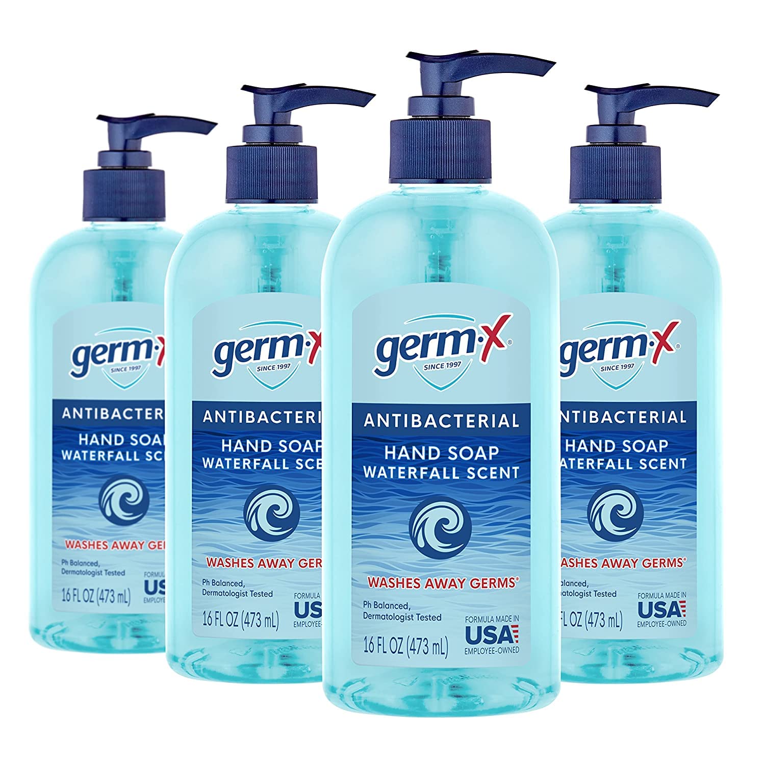 ViJon GermX Antibacterial Liquid HP29 Hand Soap, Waterfall Scent, pH