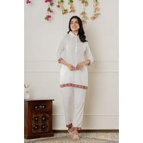 Vi VIHAAN IMPEX Women's White Rayon Loungewear Bride Set, 1-Piece