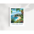 Home Cl Vi帽a Del Mar Chile Illustrated Coastal City Travel Poster, Travel ...
