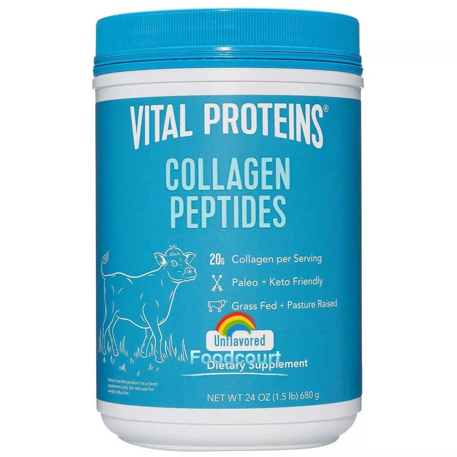 Vi t al Unflavored Protein Powder Collagen Peptides 24 OZ (1.5 lb)