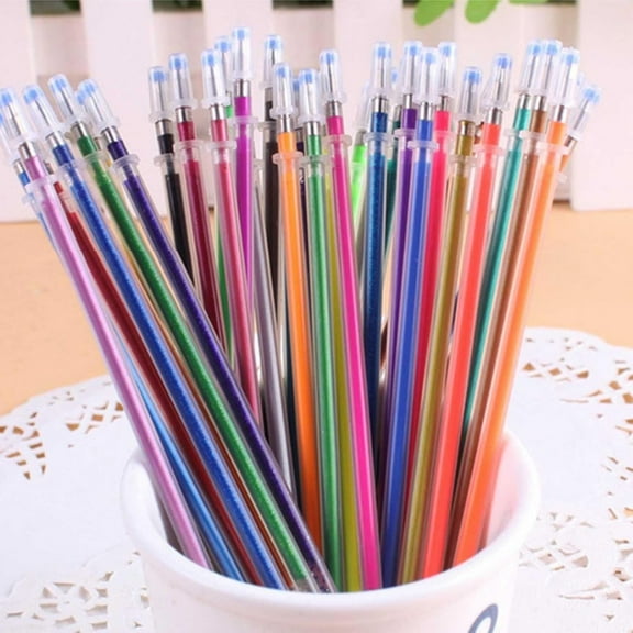 ViHome Summer 65% off Clearance!1ml 24/36/48 Color Flash Gel Pen Core 1.0mm Color Pen Diy Album Fluorescent Pen Wholesale on Clearance!