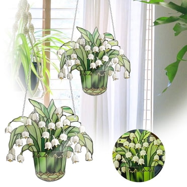 Lily Of The Valley Stained Glass Suncatcher Wildflowers Window Panel