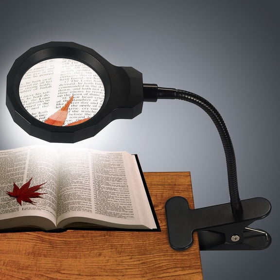 ViSee LM-30C LED-Lighted Rechargeable Desktop Magnifier with Clamp
