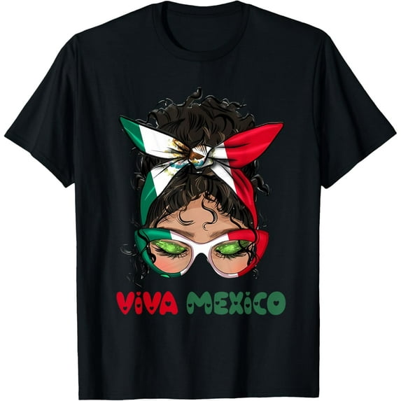 ViVa Mexico Independence Day Mexican Flag Kids Girls T-Shirt