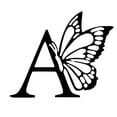 ViViSto Metal Butterfly Sign Butterfly Letter Sign Letter Monogram Sign