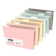 ViVin Hanging File Folders with 1/5 Cut Tabs, 24 Pack Letter Size, for Home School Office(Assorted)