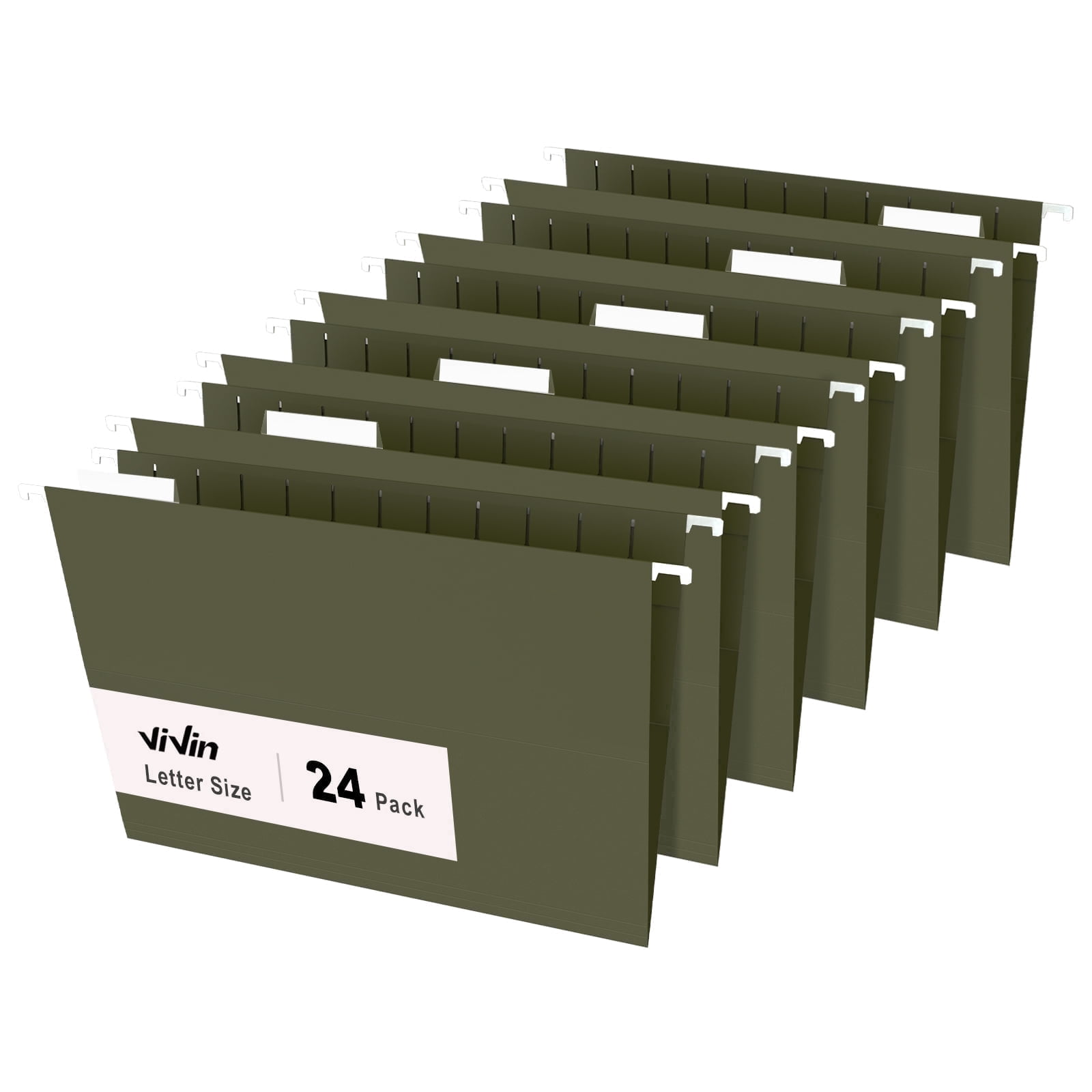 ViVin Hanging File Folders with 1/5 Cut Tabs, 24 Pack Letter Size, for ...