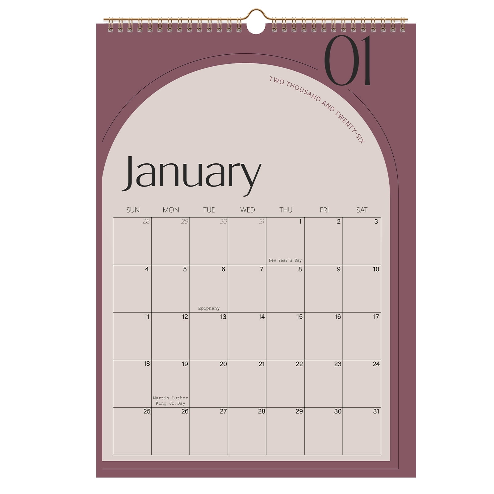 Walmart Cyber Monday Deals 2025 - ViVin Vertical YO Wall Calendar Jan 2026–Dec 2026, 12 Months, 12×17"