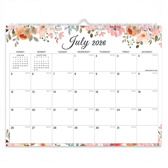 ViVin Wall Calendar, 8.5*11 Horizontal YO Monthly Calendar, Jul 2026–Dec 2027, Floral, 18 Months Planner