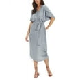 thumbnail image 1 of ViX womens  Ciara Detail Midi Dress, 0, Blue, 1 of 3