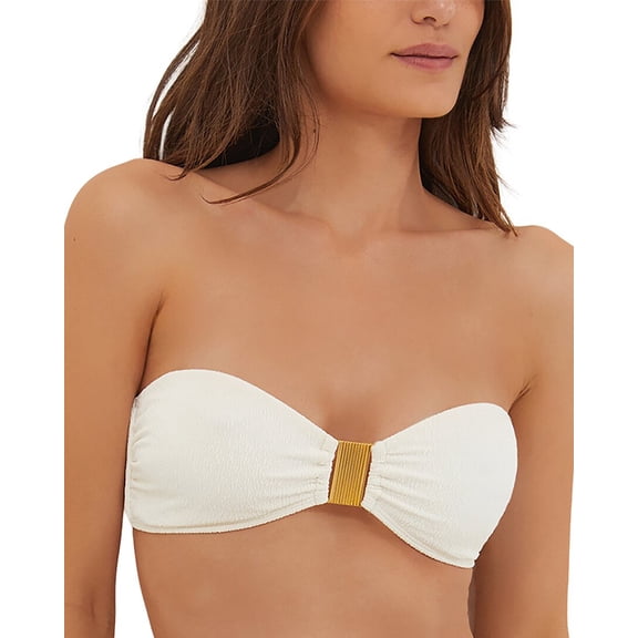 ViX womens Firenze Becky Bandeau Top, XL, White