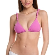 ViX womens Solid Atena Triangle Paral Bikini Top, XL, Purple