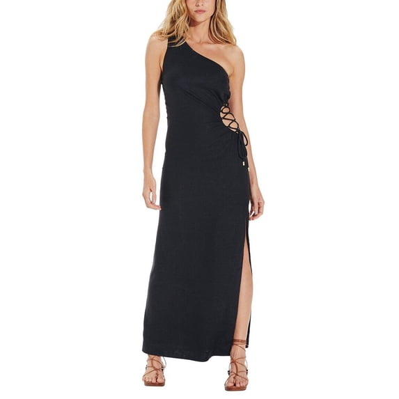 ViX womens Solid Carina Detail Long Dress, 6