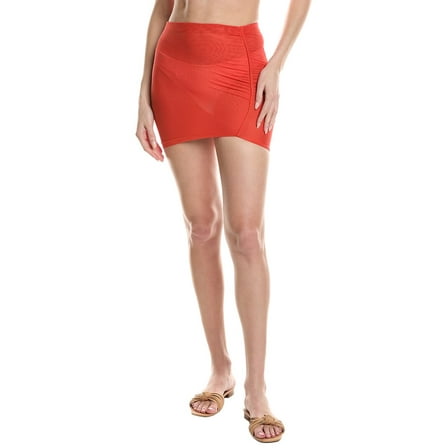 ViX womens  Solid Lynn Mini Skirt, xs, Orange