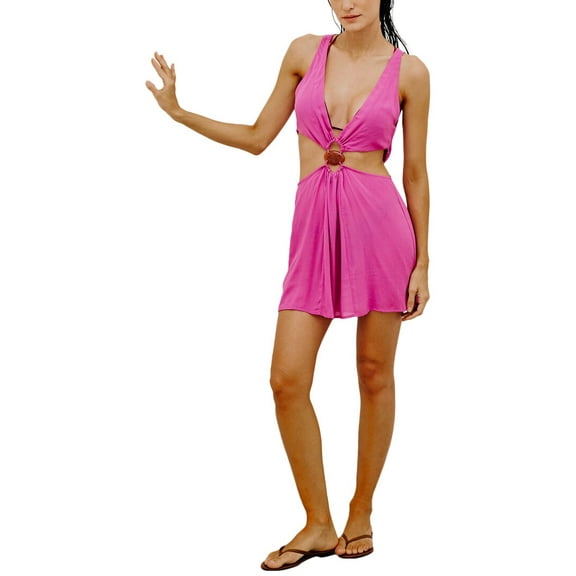 ViX womens Solid Rita Short Cover-Up, l