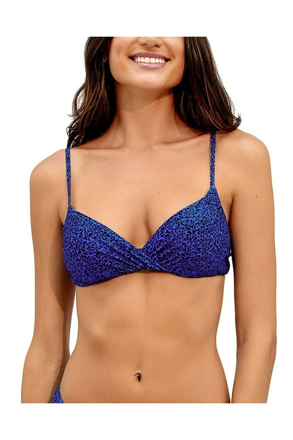 ViX womens Tita Blue Seve Triangle Top, 2/SMALL