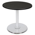 thumbnail image 1 of Via 30" Round Platter Base Table- Ash Grey/Chrome, 1 of 3
