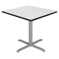 thumbnail image 1 of Via 30" Square X-Base Table- Ash Grey/Chrome White/Grey, 1 of 5