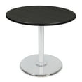 thumbnail image 1 of Via 36" Round Platter Base Table- Ash Grey/Chrome, 1 of 3
