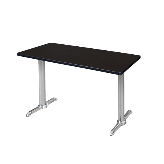 Via 48" x 24" Training Table- Mocha Walnut/Chrome