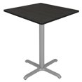 thumbnail image 1 of Via Cafe High 36" Square X-Base Table- Ash Grey/Grey, 1 of 4