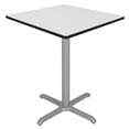 thumbnail image 1 of Via Cafe High 36" Square X-Base Table- White/Grey, 1 of 4