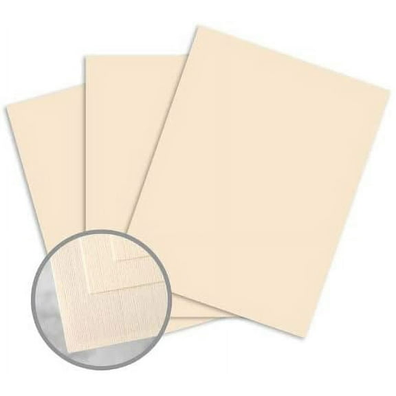 Via Linen Natural Card Stock - 8 1/2 x 11 in 80 lb Cover Linen 30% Recycled 250 per Ream