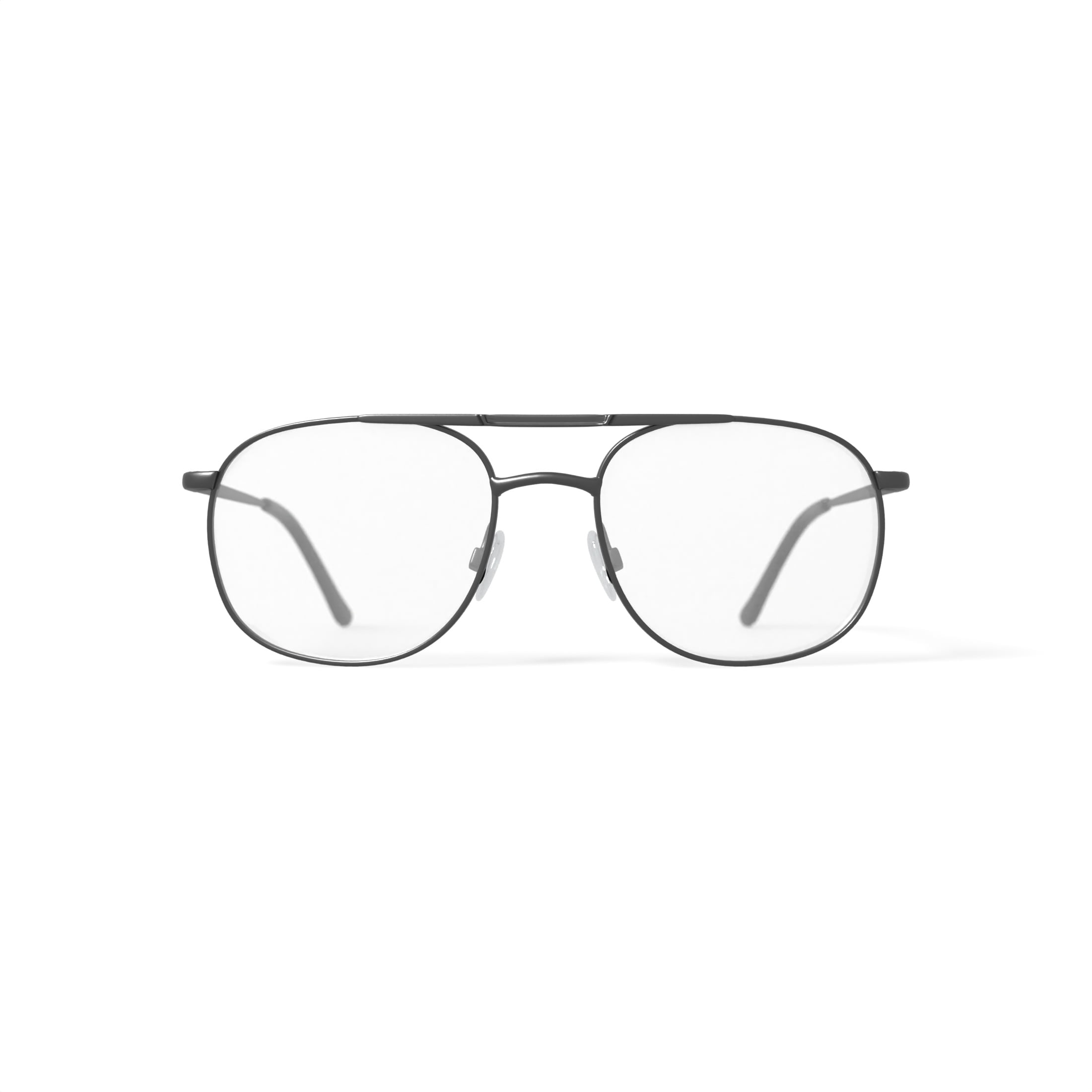 Via Milano Men's Tremont Round Prescription Eyeglasses with Case, Gunmetal
