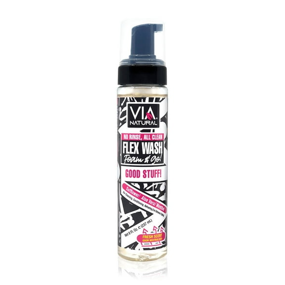 Via Natural Flex Wash Foam and Go, 8 Oz.