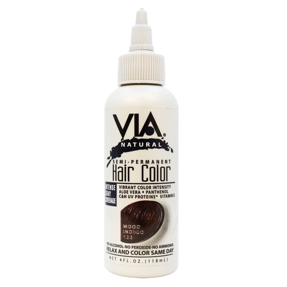 Via Natural Hair Color 122 Mood Indigo 4 Oz., Pack of 3