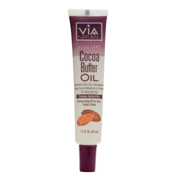 Via Natural Ultra Care Cocoa Butter Hair Oil 1.5 Oz., Pack of 1