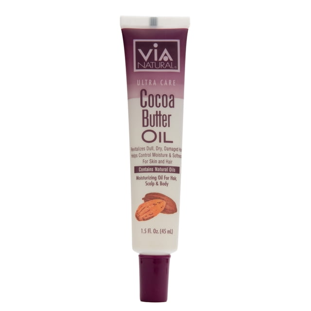 Via Natural Ultra Care Cocoa Butter Hair Oil 1.5 Oz.