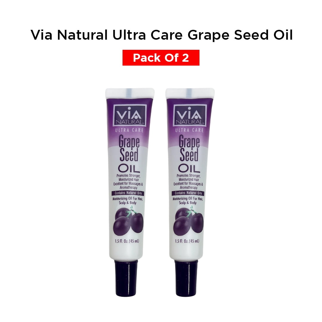 Via Natural Ultra Care Grape Seed Oil Moisturizing Oil for Hair, Scalp