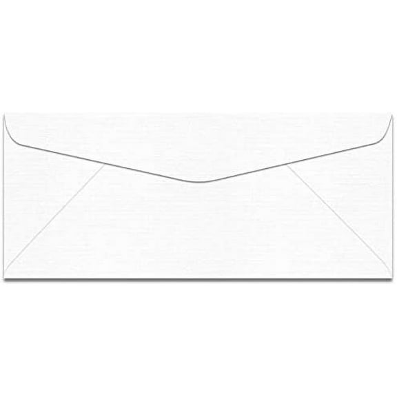 Via Pure White No 10 (4-1/8-x-9-1/2) Linen Envelopes 500-pk - 104 GSM (28/70lb Text) PaperPapers Holds Letter Paper Folded 3-Way Standard #10, Professional and DIY Business Envelopes