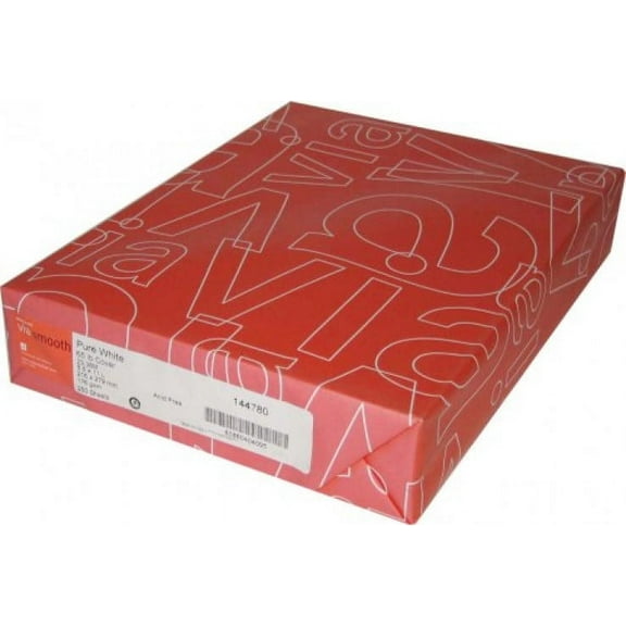 Via Smooth Ivory 80# Cover 8.5"x11" 250 Sheets