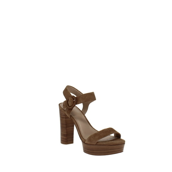 Via Spiga | Ira Strappy Platform High-Heel Sandals | Tan | Size 8