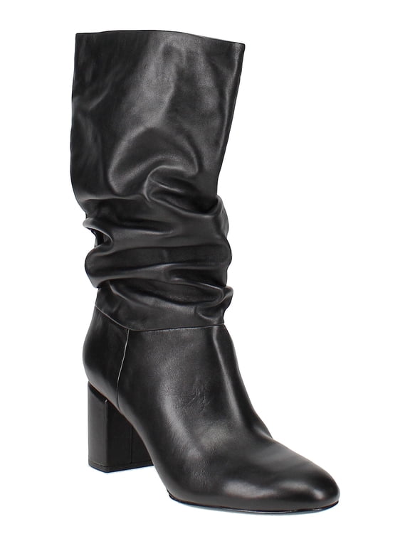 | Naren Slouchy Leather Tall Boots | Black | Size 10