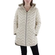 Via Spiga Womens Hooded Cold Weather Quilted Coat