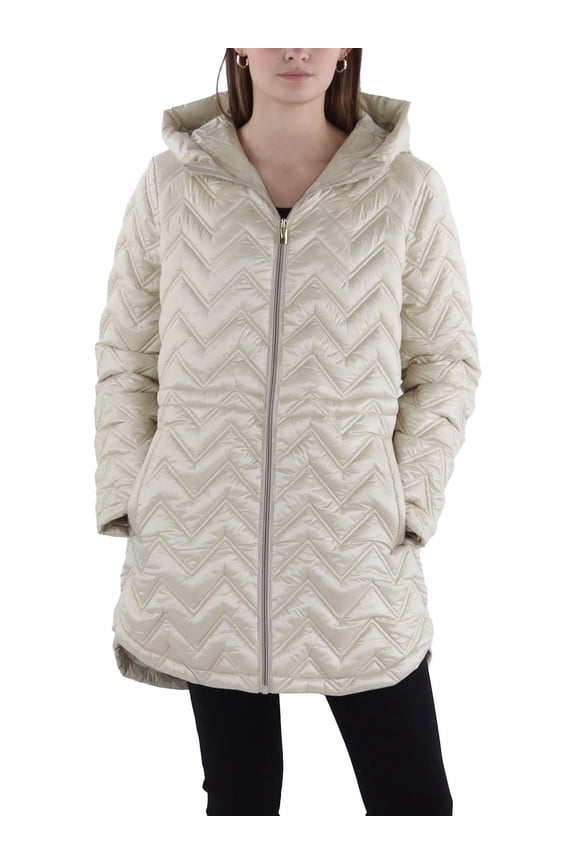 Womens Hooded Cold Weather Quilted Coat