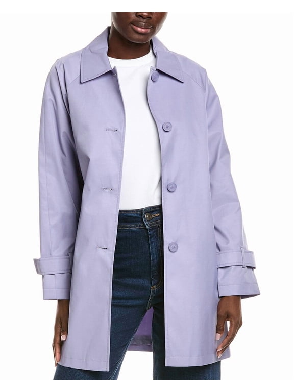 womens Balmac Single-Breasted Coat, xs, Purple