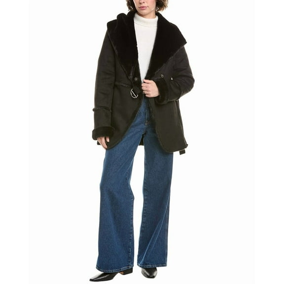 Via Spiga womens Hooded Jacket, xs, Black