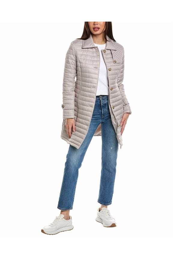 womens Quilted Trench Coat, xs