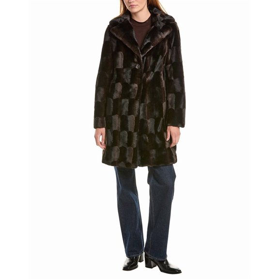 Via Spiga womens Reefer Coat, s, Black
