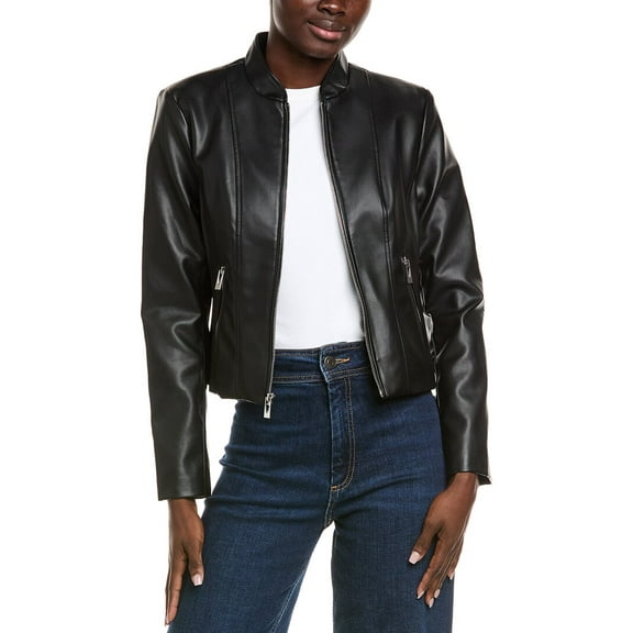 Via Spiga womens  Scuba Jacket, l, Black